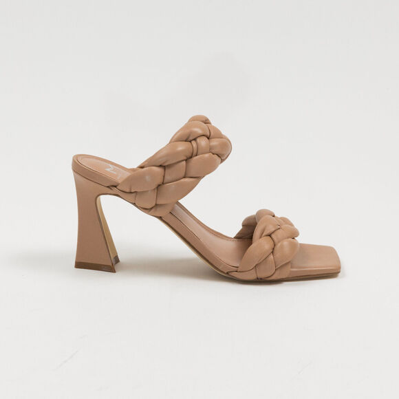Marc Fisher Women's Hammy Braided High Heel Slide Sandals Natural Size 6 240035 - Picture 1 of 6